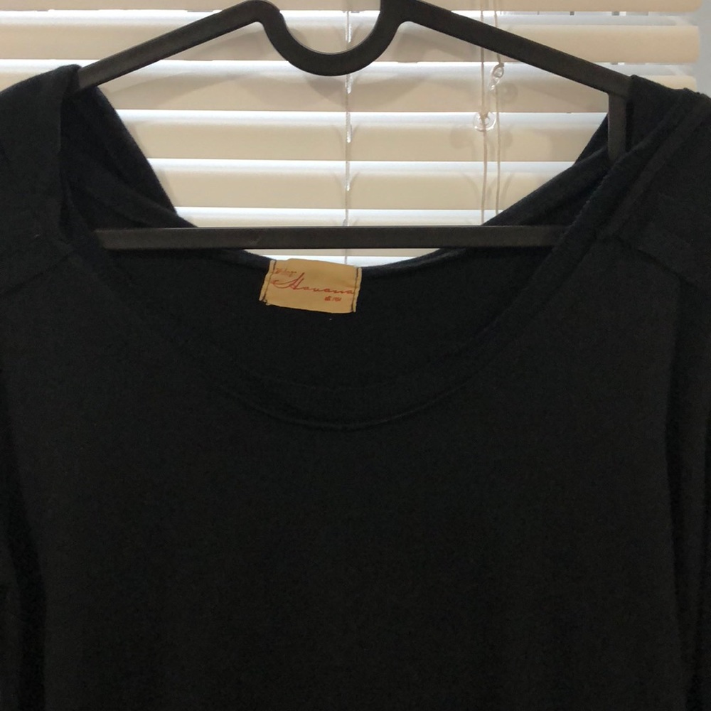 Vintage Havana shirt/dress hooded Small Black EUC - Picture 3 of 6